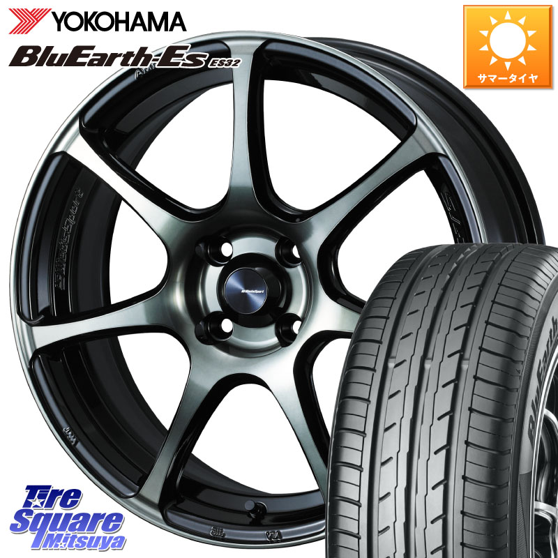 YOKOHAMA R2462 BluEarth-Es ES32 ヨコハマ 215/45R17WEDS WedsSport SA-75R SA75R ウェッズ スポーツ ホイール 17インチ 17X6.5J 50 4穴 100 FITクロスター アクア｜タイヤスクエアミツヤ