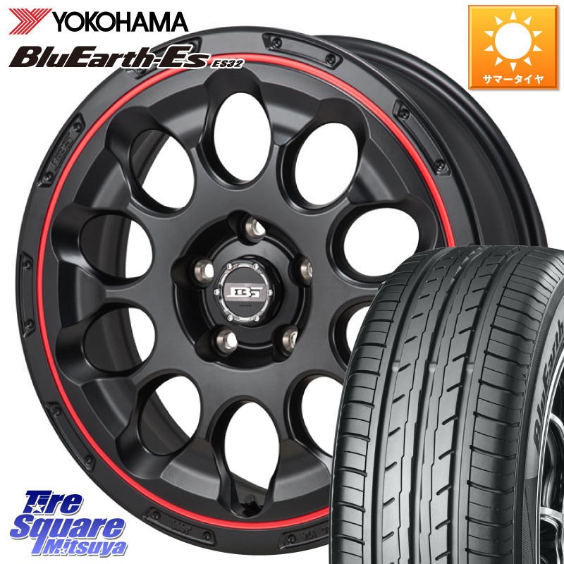 Japan三陽 ボトムガルシア CHRONO クロノ BKRED 17 X 7.0J +38 5穴 114.3 YOKOHAMA R2463 BluEarth-Es ES32 ヨコハマ 215/50R17 プリウスアルファ リーフ