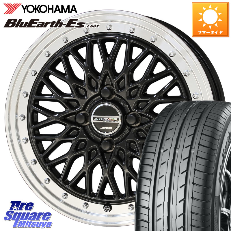 KYOHO シュタイナー FTX BK 15インチ 15 X 5.5J +39 4穴 100 YOKOHAMA R6290 BluEarth-Es ES32 ヨコハマ 195/65R15 E13オーラ