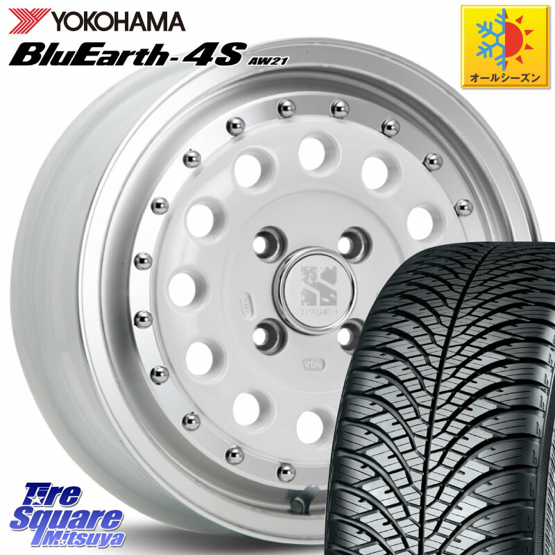 YOKOHAMA R8507 BluEarth-4S AW21 オールシーズンタイヤ ヨコハマ 165/65R14 MLJ XTREME-J エクストリーム RUGGED WH 14インチ 14 X 5.0J +35 4穴 100 M900系タンク・ルーミー 700系パッソ ダイハツ トールM900S・M910S スバル ジャスティM900F・M910F