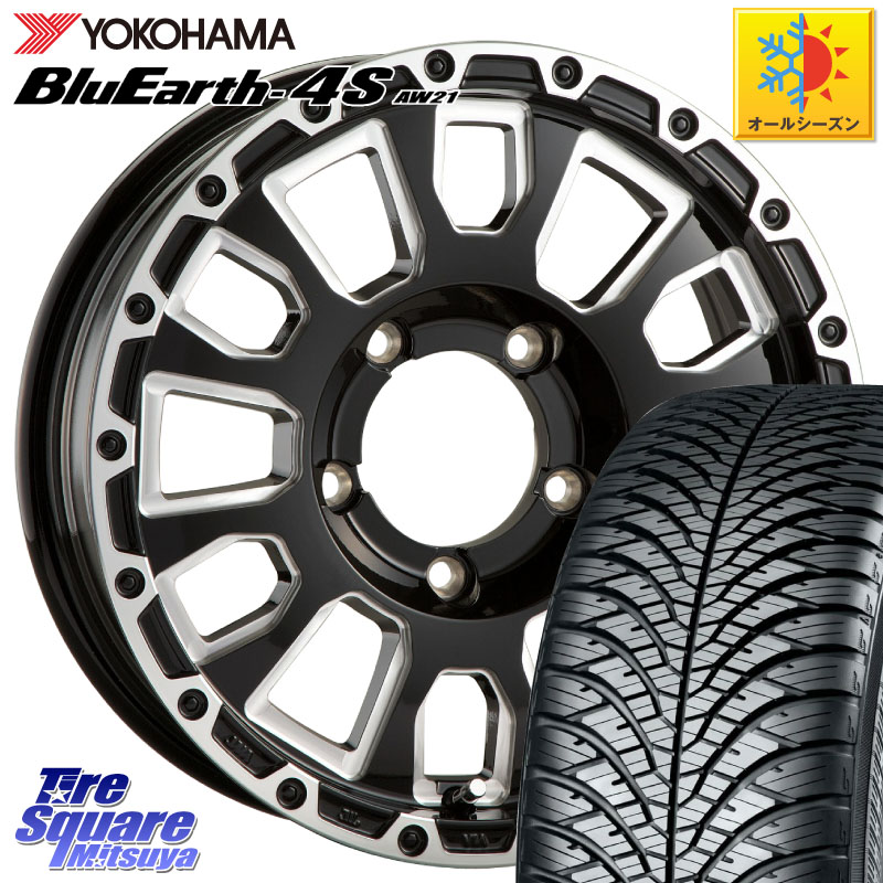 YOKOHAMA R7616 BluEarth-4S AW21 オールシーズンタイヤ ヨコハマ 215/70R16阿部商会 LA STRADA AVENTURA アヴェンチュラ 16インチ 16X5.5J 22 5穴 139.7 ジムニー専用(要オーバーフェンダー等) AZオフロード カスタムサイズ｜タイヤスクエアミツヤ