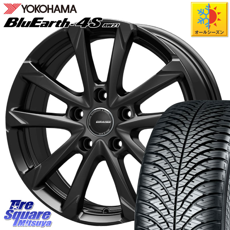 YOKOHAMA R7618 BluEarth-4S AW21 オールシーズンタイヤ ヨコハマ 235/45R18KOSEI QGC810B QRASIZ GC36F クレイシズ ホイール 18インチ 18X7.5J 38 5穴 114.3 CY2アコード 70系カムリ スカイラインセダン 日産 ES レクサス GS (GS F除く) レクサス アコード|タイヤスクエアミツヤ
