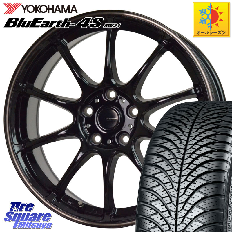 YOKOHAMA R4447 BluEarth-4S AW21 オールシーズンタイヤ ヨコハマ 235/50R18 HotStuff G・SPEED P-07 ジー・スピード ホイール 18インチ 18 X 7.5J +48 5穴 114.3 50系エスティマ
