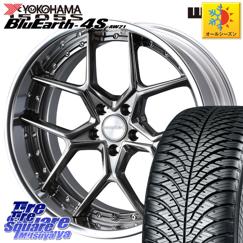 YOKOHAMA R5427 BluEarth-4S AW21 オールシーズンタイヤ ヨコハマ 245/40R18 WEDS MAVERICK 1505S BK S-LoDisk 2ピース ホイール 18インチ 18 X 8.0J +50 5穴 114.3 WRX S4(VBH)