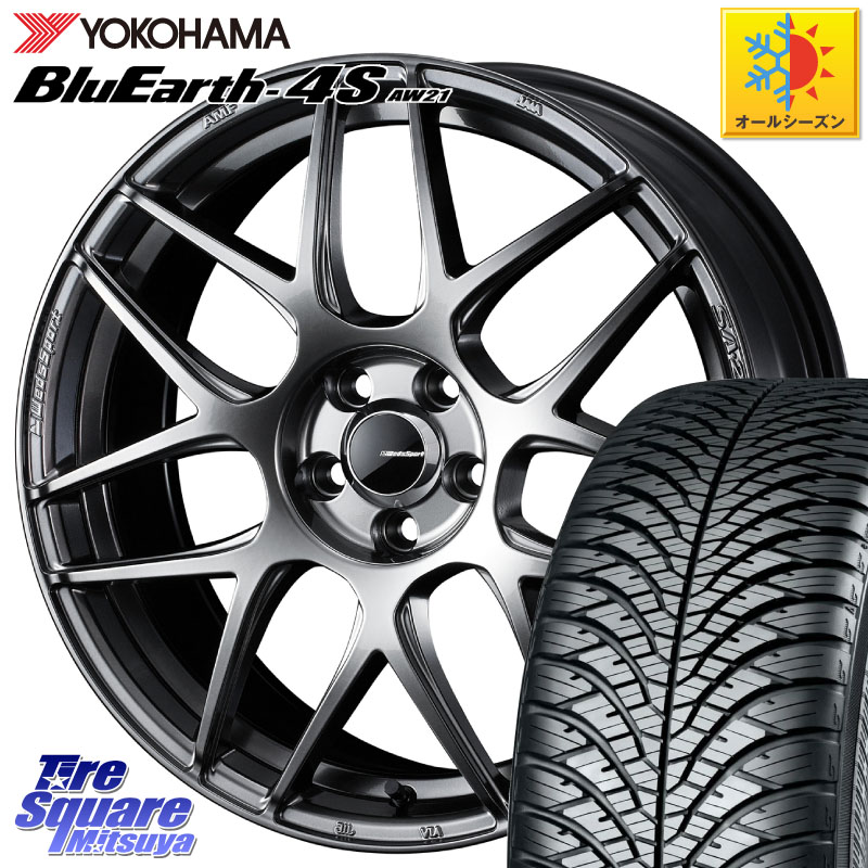 YOKOHAMA R5422 BluEarth-4S AW21 オールシーズンタイヤ ヨコハマ 235/55R18WEDS WedsSport SA-27R SA27R ウェッズ スポーツ ホイール 18インチ 18X8.0J 42 5穴 114.3 T32エクストレイル NX レクサス ハリアー|タイヤスクエアミツヤ