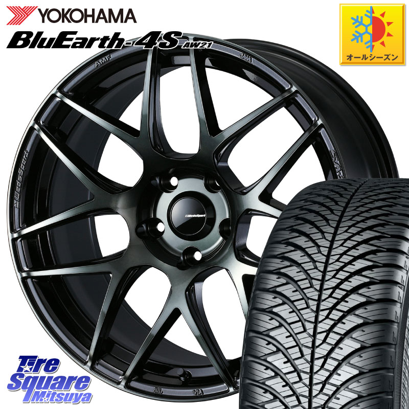 YOKOHAMA R4447 BluEarth-4S AW21 オールシーズンタイヤ ヨコハマ 235/50R18 WEDS 74176 SA-27R ウェッズ スポーツ WBC ホイール 18インチ 18 X 8.5J +35 5穴 114.3 30系アルファード 30系ヴェルファイア 20系アルファード