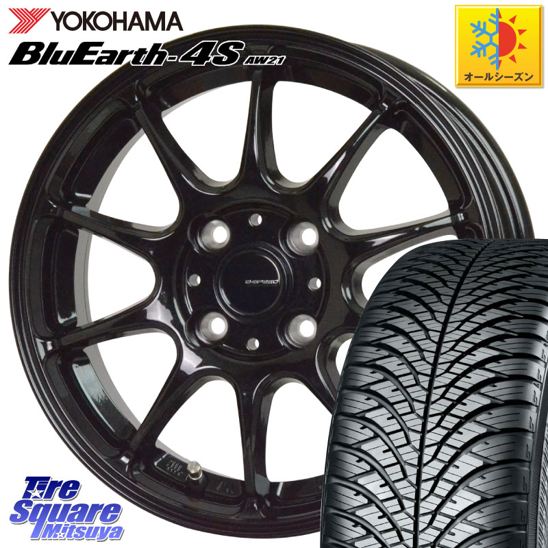 YOKOHAMA R3328 BluEarth-4S AW21 オールシーズンタイヤ ヨコハマ 215/65R16HotStuff G.SPEED G-07 ホイール 16インチ ジースピード 16X6.0J 43 4穴 100 ロッキー ガソリン車 4穴 ライズ ガソリン車 4穴｜タイヤスクエアミツヤ
