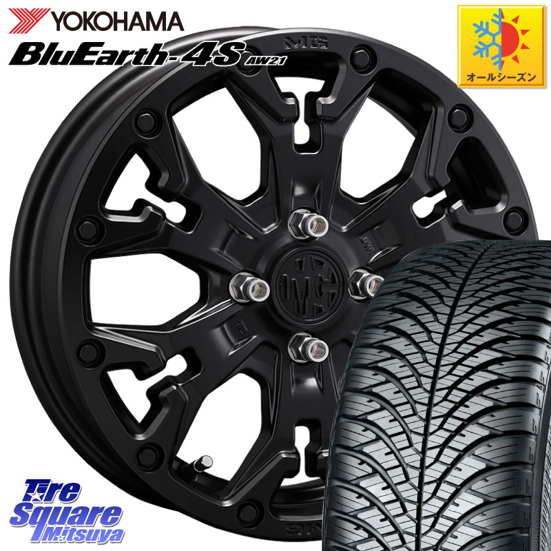 YOKOHAMA R3327 BluEarth-4S AW21 オールシーズンタイヤ ヨコハマ 195/55R16 CRIMSON MG GOLEM Jr ホイール 16インチ 16 X 6.0J +38 4穴 100