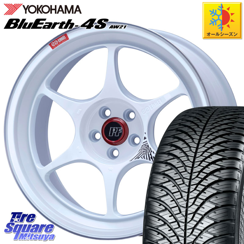 YOKOHAMA R4438 BluEarth-4S AW21 オールシーズンタイヤ ヨコハマ 235/60R18 ENKEI エンケイ PerformanceLine PF06 ホイール 18インチ 18 X 8.0J +45 5穴 114.3 50系RAV4 CX-60 CX-80