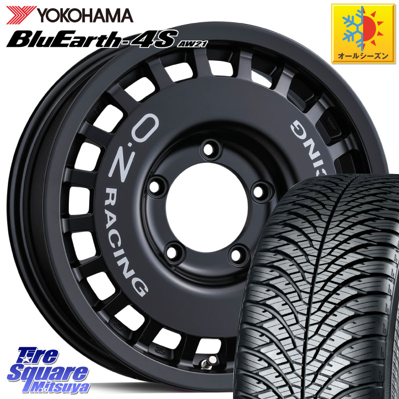 YOKOHAMA R3328 BluEarth-4S AW21 オールシーズンタイヤ ヨコハマ 215/65R16 OZ Rally Racing 4x4 ラリーレーシング ジムニーシエラ用 ※インセット-5 ホイール 16インチ 16 X 6.0J +0 5穴 139.7 ジムニー専用(要オーバーフェンダー等) ジムニ－シエラ・ノマド(カスタム