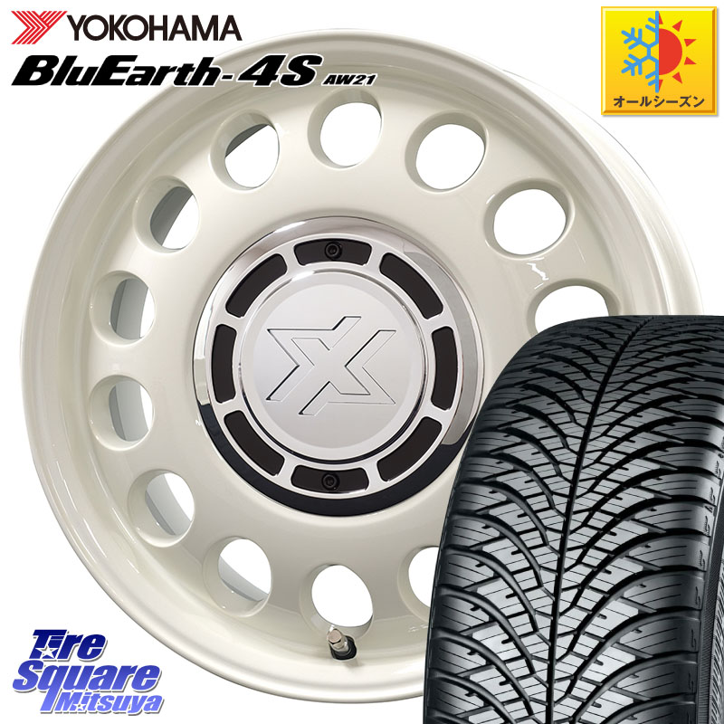 YOKOHAMA R3322 BluEarth-4S AW21 オールシーズンタイヤ ヨコハマ 185/60R15 コスミック クロスブラッド STEELE ホイール 15インチ 15 X 6.0J +42 4穴 100 アクア 160系カローラフィールダー ヤリス 130系ヴィッツ