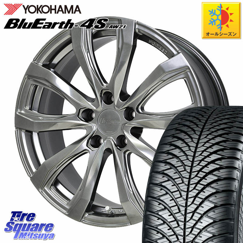 YOKOHAMA R7618 BluEarth-4S AW21 オールシーズンタイヤ ヨコハマ 235/45R18HotStuff シュティッヒ レグザス FORGED FS-01 M14球面座ボルト専用 鍛造ホイール 18インチ 18X8.0J(M14B) 41 5穴 114.3 レクサスIS30系後期|タイヤスクエアミツヤ