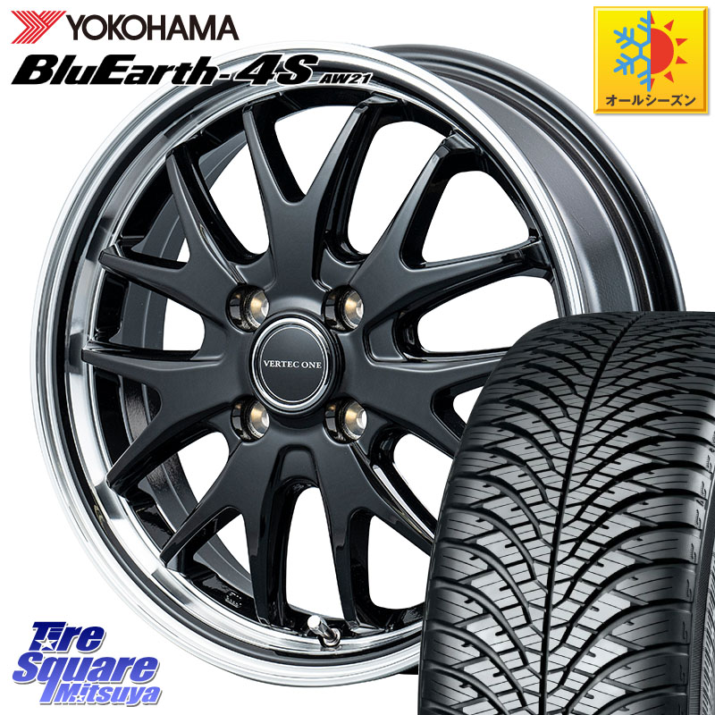 YOKOHAMA R8811 BluEarth-4S AW21 オールシーズンタイヤ ヨコハマ 175/70R14MANARAY MID VERTEC ONE EXE7 ホイール 14インチ 14X4.5J 45 4穴 100 Mx27/37/47Sソリオ・MB37SデリカD2 デリカD:2 D2｜タイヤスクエアミツヤ