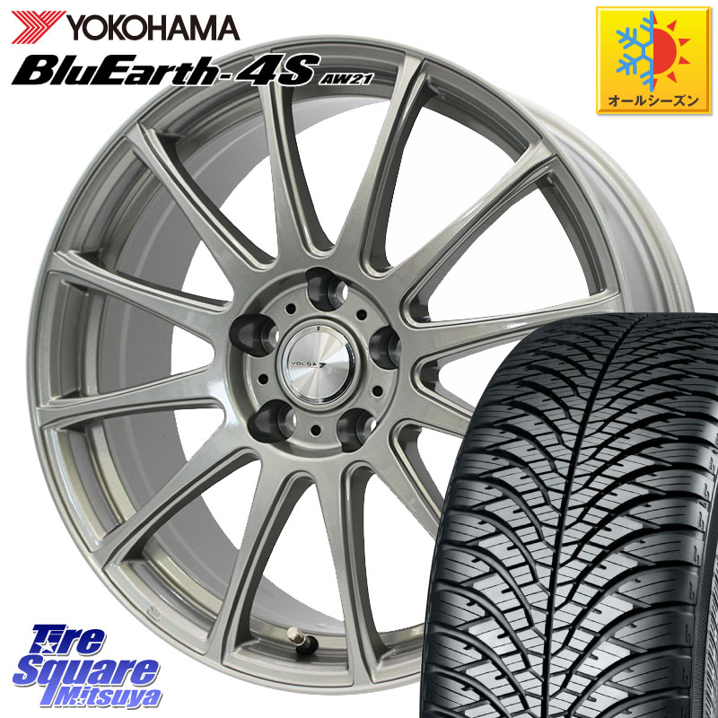 YOKOHAMA R4447 BluEarth-4S AW21 オールシーズンタイヤ ヨコハマ 235/50R18 WEDS VOLGA LUMIERE 在庫● 平座仕様(レクサス・トヨタ専用) ホイール 18インチ 18 X 7.0J +50 5穴 114.3 50系エスティマ