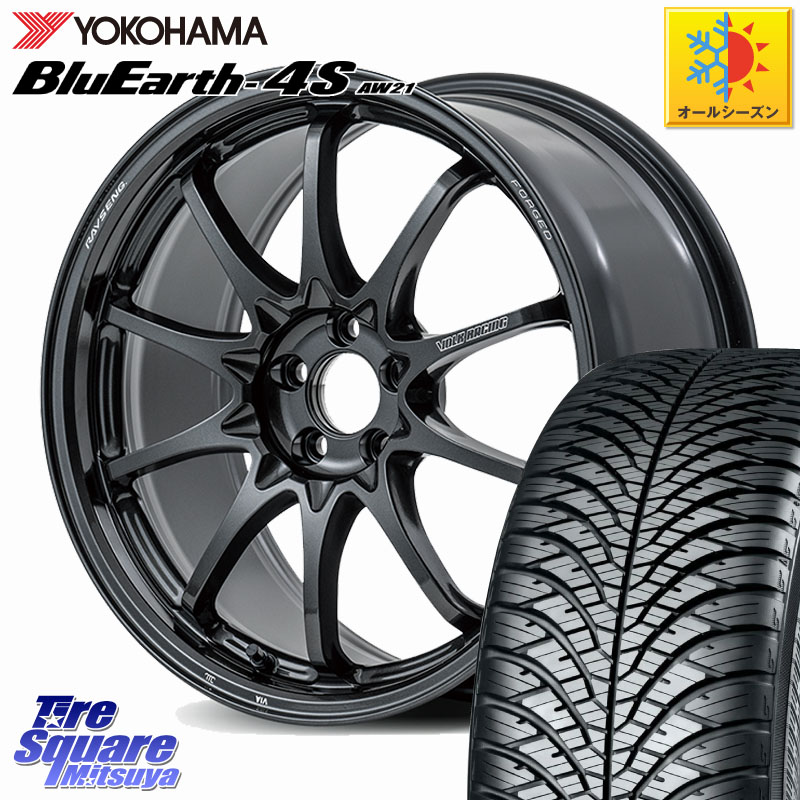 YOKOHAMA R7618 BluEarth-4S AW21 オールシーズンタイヤ ヨコハマ 235/45R18 RAYS 【欠品次回10~11月】 CE28N-plus VOLK RACING 鍛造 ホイール 18インチ 18 X 8.5J(M14B) +45 5穴 114.3 レクサスIS 30系後期