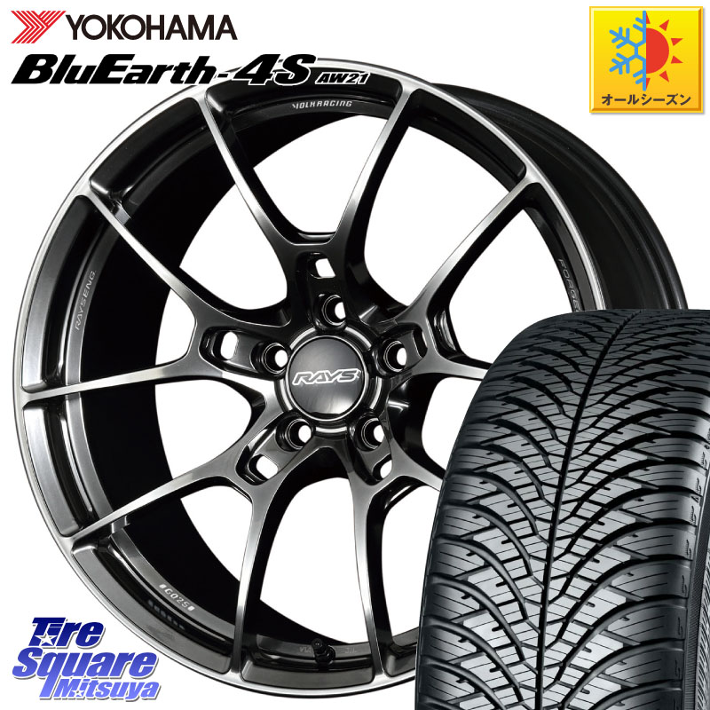 YOKOHAMA R8976 BluEarth-4S AW21 オールシーズンタイヤ ヨコハマ 215/45R18RAYS 【欠品次回3~4月】 G025 VOLK RACING 鍛造 ホイール 18インチ 18X7.5J 48 5穴 114.3 MAZDA3 プリウスアルファ ジェイド アクセラ MAZDA|タイヤスクエアミツヤ