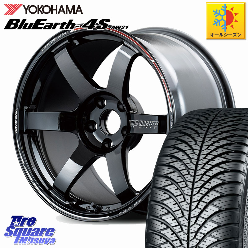 YOKOHAMA R5427 BluEarth-4S AW21 オールシーズンタイヤ ヨコハマ 245/40R18RAYS 【欠品次回3~4月】 TE37 SAGA S-plus TIME ATTACK EDITION VOLK RACING 鍛造 ホイール 18インチ 18X9.5J(FL) 46 5穴 120 FL5シビックTypeR要ローダウン｜タイヤスクエアミツヤ