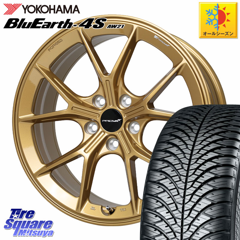 YOKOHAMA R5427 BluEarth-4S AW21 オールシーズンタイヤ ヨコハマ 245/40R18 HotStuff PROVA RAFFINATO プローバ ラフィナート スバル車専用 鍛造ホイール 18インチ 18 X 8.5J(VAB 4POT) +42 5穴 114.3
