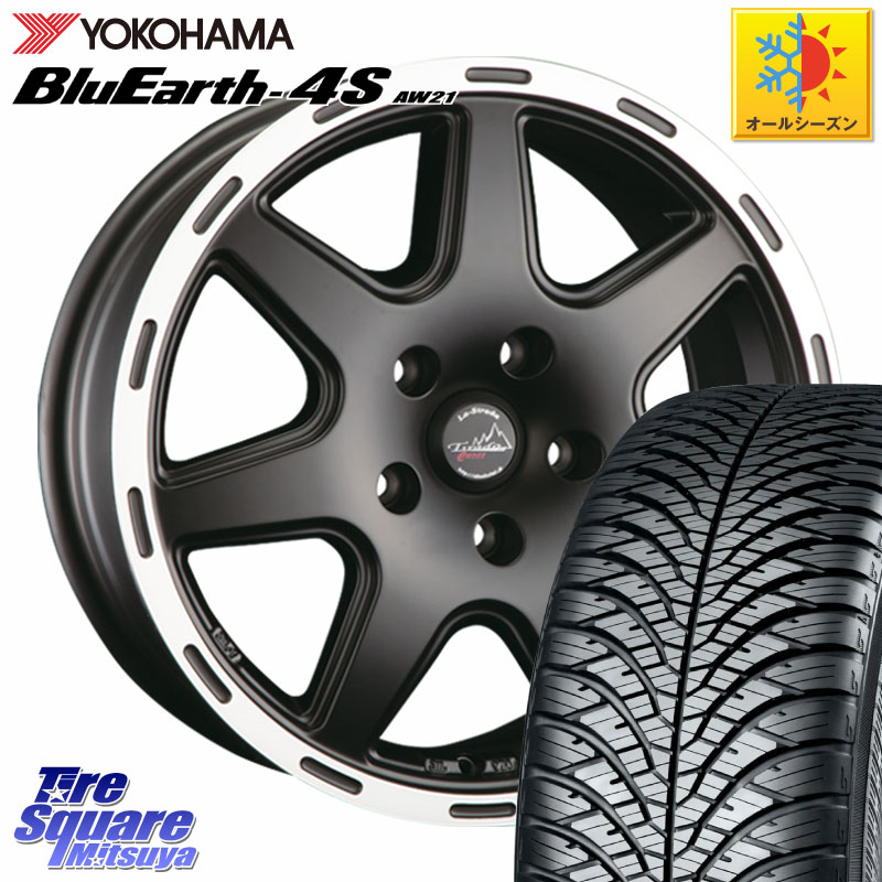 YOKOHAMA R4449 BluEarth-4S AW21 オールシーズンタイヤ ヨコハマ 225/60R17 阿部商会 TIRADO CROSS ホイール 17インチ 17 X 7.0J(US) +35 5穴 110 クライスラー ジープコンパス M624系 クライスラー Jeep Cherokee チェロキー KL系