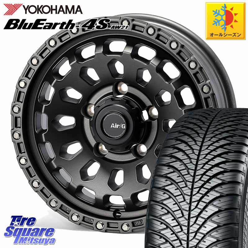 YOKOHAMA R7616 BluEarth-4S AW21 オールシーズンタイヤ ヨコハマ 215/70R16 4X4エンジニアリング Air/G VULCAN MG ホイール 16インチ 16 X 6.0J +0 5穴 139.7 ジムニー専用(要オーバーフェンダー等) ジムニ－シエラ・ノマド(カスタム)
