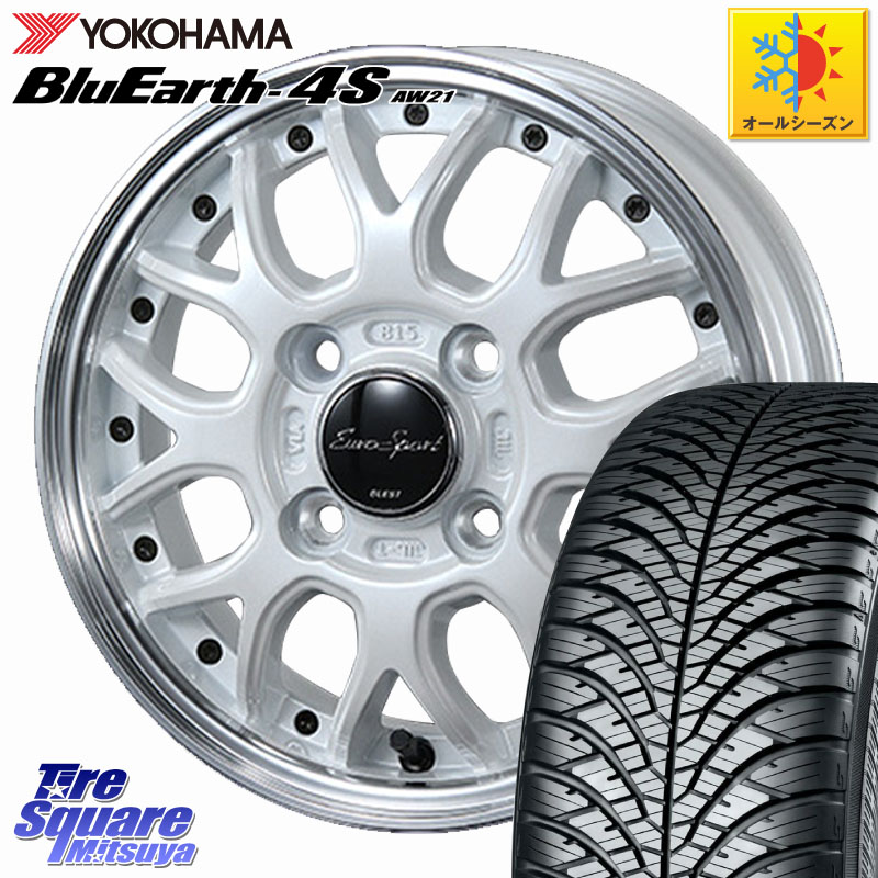 YOKOHAMA R8811 BluEarth-4S AW21 オールシーズンタイヤ ヨコハマ 175/70R14 BLEST EuroSport Type815 軽自動車専用 ホイール 14インチ 14 X 4.5J +45 4穴 100 Mx27/37/47Sソリオ・デリカD2