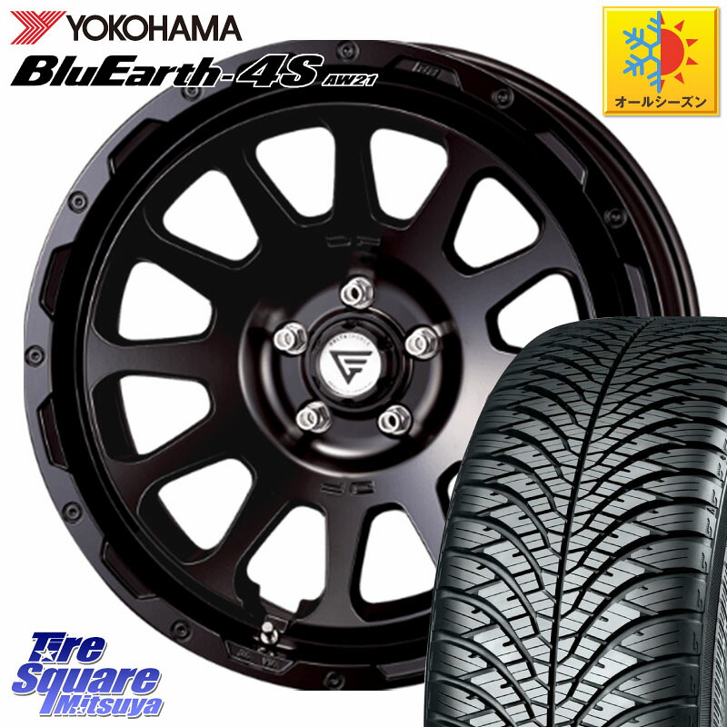 YOKOHAMA R4440 BluEarth-4S AW21 オールシーズンタイヤ ヨコハマ 225/60R18DELTA FORCE デルタフォース オーバル ホイール 18インチ 18X8.0J 38 5穴 114.3 50系RAV4 80系ハリアー RAV4 50系 NX レクサス|タイヤスクエアミツヤ