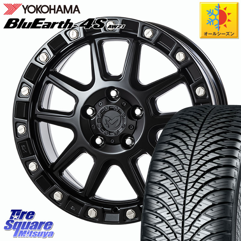 YOKOHAMA R7610 BluEarth-4S AW21 オールシーズンタイヤ ヨコハマ 225/45R18 MKW M205 ブラックキャット ホイール 18インチ 18 X 8.0J +40 5穴 114.3