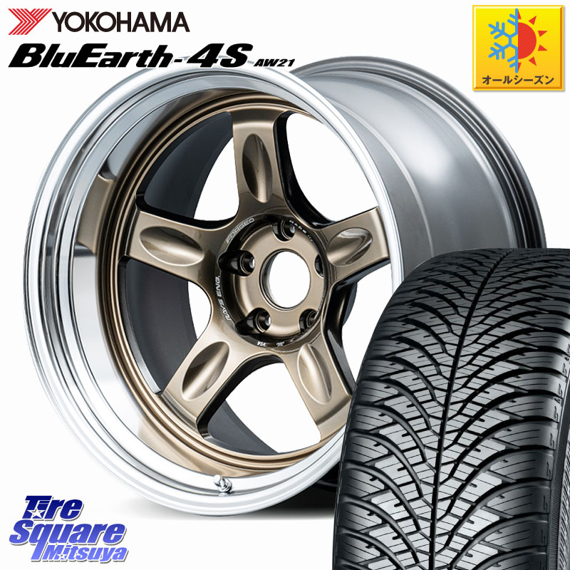 YOKOHAMA R4447 BluEarth-4S AW21 オールシーズンタイヤ ヨコハマ 235/50R18 RAYS 21C spec-SR VOLK RACING 鍛造 ホイール 18インチ 納期要確認商品 18 X 8.5J +35 5穴 114.3 30系アルファード 30系ヴェルファイア 20系アルファード
