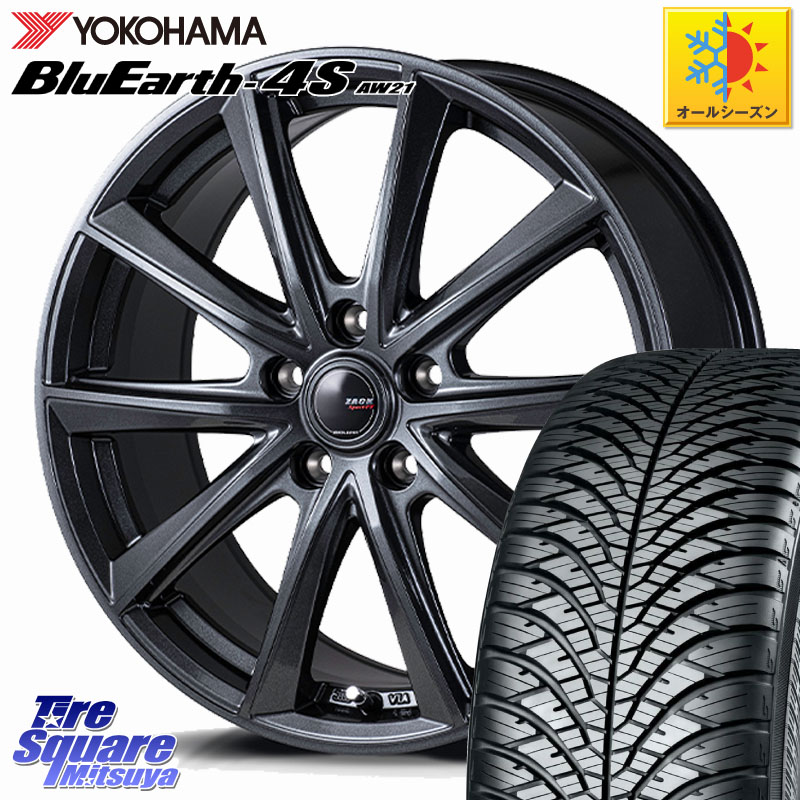 YOKOHAMA R5422 BluEarth-4S AW21 オールシーズンタイヤ ヨコハマ 235/55R18 Japan三陽 ZACK Sport-FT ホイール 18インチ 18 X 7.5J +53 5穴 114.3 BT5レガシィアウトバック