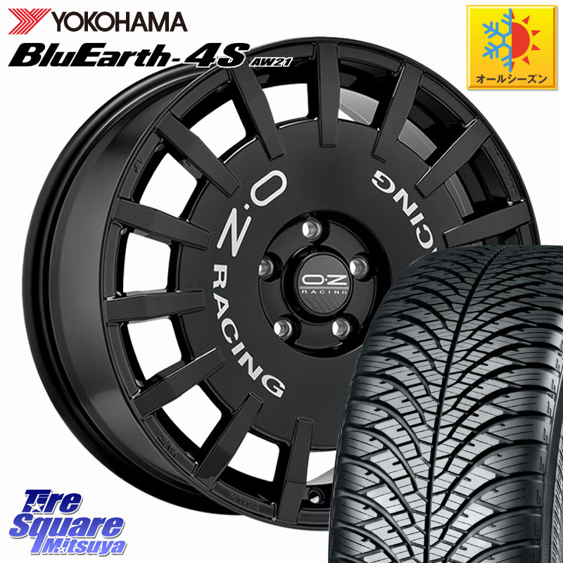 YOKOHAMA R3320 BluEarth-4S AW21 オールシーズンタイヤ ヨコハマ 215/60R16OZ Rally Racing ラリーレーシング ホイール 16インチ 16X7.0J 35 5穴 114.3 マークXジオ クラウンロイヤル クラウンハイブリッド クラウンハイブリッド 220・H20系 クラウン 220系｜タイヤスクエアミツヤ