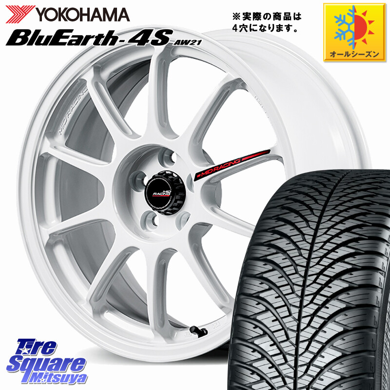 YOKOHAMA R3324 BluEarth-4S AW21 オールシーズンタイヤ ヨコハマ 175/65R15MANARAY MID RACING R10 EVO 軽自動車専用 ホイール 15インチ レーシング◇参考画像 15X5.0J 45 4穴 100 タフト ハスラー リフトアップ等カスタム フレアクロスオーバー リフトアップ等カスタ|タイヤスクエアミツヤ