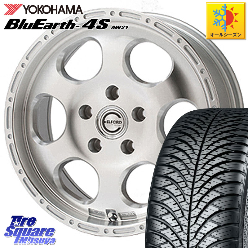 YOKOHAMA R9622 BluEarth-4S AW21 オールシーズンタイヤ ヨコハマ 205/65R16MEIWA Blood Stock One Piece ホイール 16インチ 16X7.0J 35 5穴 114.3 ティアナ 日産|タイヤスクエアミツヤ