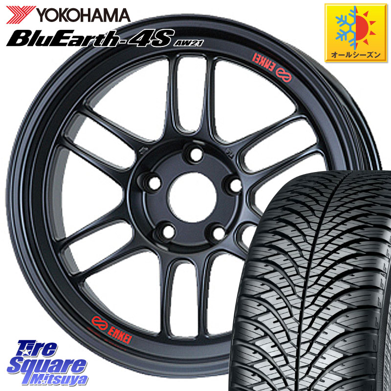 YOKOHAMA R4450 BluEarth-4S AW21 オールシーズンタイヤ ヨコハマ 225/55R18ENKEI エンケイ Racing RPF1 ホイール 18X7.5J 48 5穴 100 レガシー レガシィ アウトバック｜タイヤスクエアミツヤ 147,105円