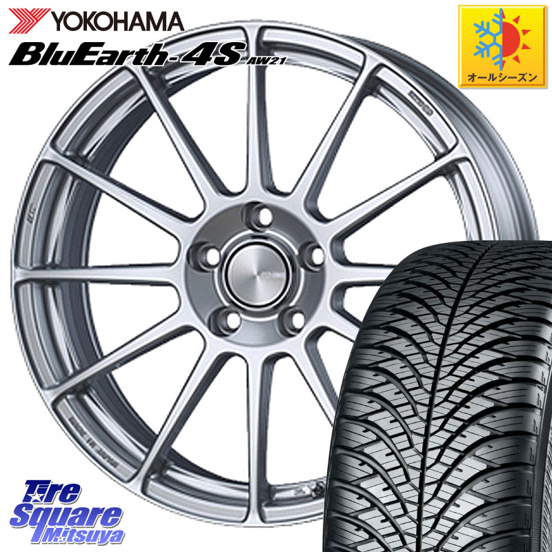 YOKOHAMA R3327 BluEarth-4S AW21 オールシーズンタイヤ ヨコハマ 195/55R16 ENKEI エンケイ PerformanceLine PF03 ホイール 16 X 6.5J +45 4穴 100