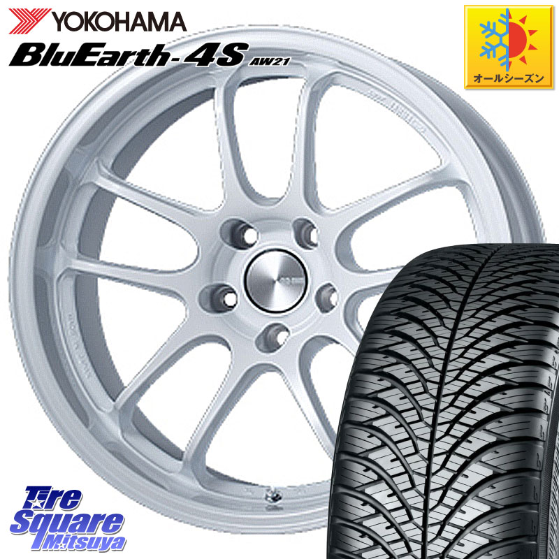 YOKOHAMA R5427 BluEarth-4S AW21 オールシーズンタイヤ ヨコハマ 245/40R18ENKEI エンケイ PerformanceLine PF01 EVO ホイール 18X9.0J(VAB 6POT) 45 5穴 114.3 WRX STI|タイヤスクエアミツヤ