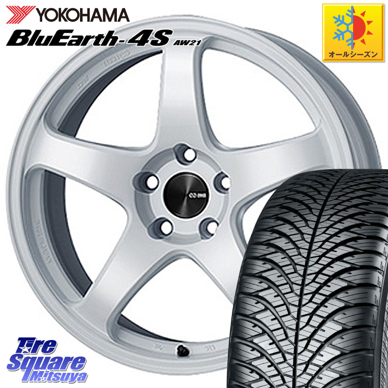 YOKOHAMA R7611 BluEarth-4S AW21 オールシーズンタイヤ ヨコハマ 215/45R17 ENKEI エンケイ PerformanceLine PF05 WH 17インチ 17 X 7.0J +45 4穴 100 FITクロスター