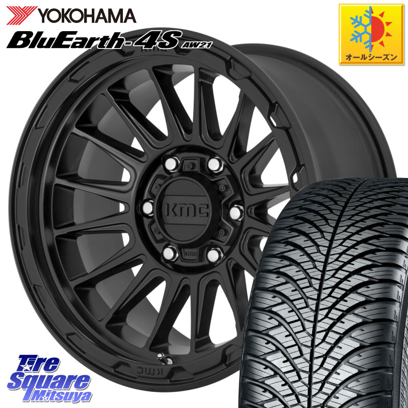 YOKOHAMA R4449 BluEarth-4S AW21 オールシーズンタイヤ ヨコハマ 225/60R17 KMC KM542 Impact ホイール 17インチ 17 X 8.0J +35 5穴 114.3 30系アルファード 30系ヴェルファイア