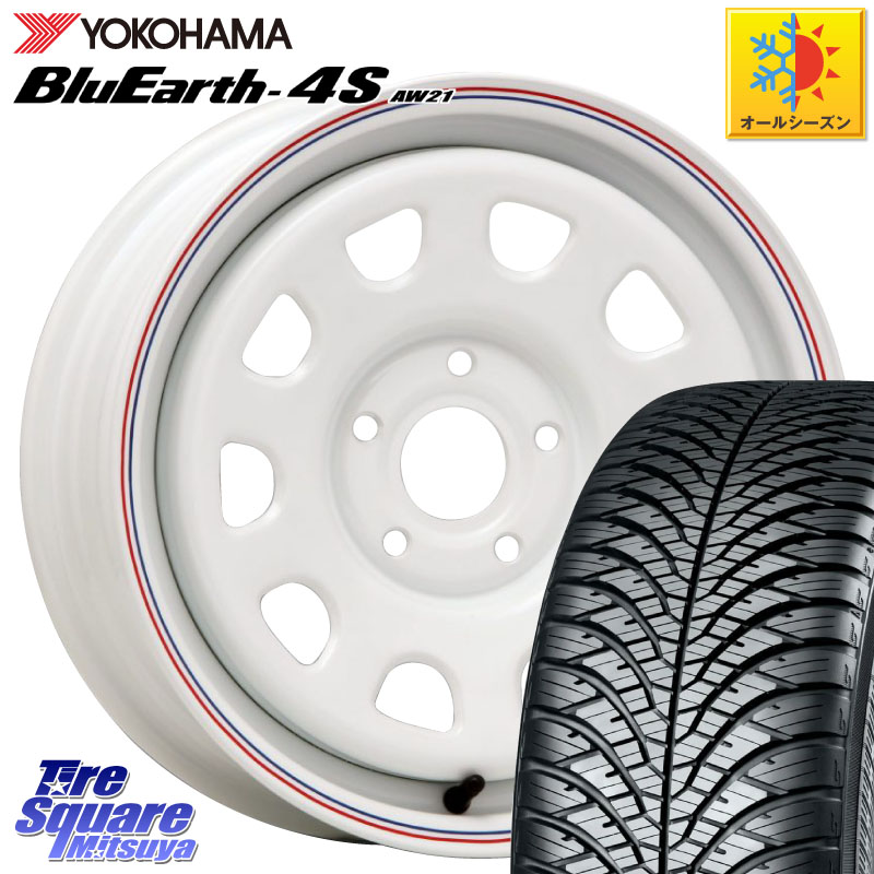 YOKOHAMA R3318 BluEarth-4S AW21 オールシーズンタイヤ ヨコハマ 195/65R15 MLJ デイトナ SS DAYTONA ホイール 15インチ カングー 15 X 6.0J(RENAUT KANGOO KW) +30 5穴 108 ルノー カングー2 KW系 ルノー カングービボップ KW系