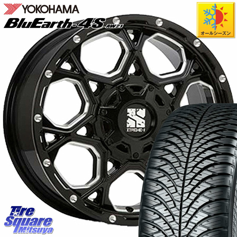 YOKOHAMA R4452 BluEarth-4S AW21 オールシーズンタイヤ ヨコハマ 225/55R17MLJ XJ06 XTREME-J エクストリームJ ホイール 17インチ 17X7.0J 50 5穴 114.3 RV系ヴェゼル MAZDA6 BN/BL系レガシィ｜タイヤスクエアミツヤ