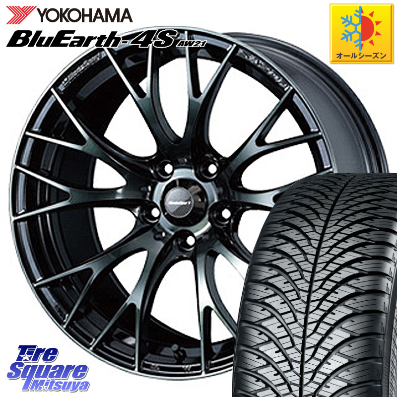 YOKOHAMA R4453 BluEarth-4S AW21 オールシーズンタイヤ ヨコハマ 215/50R17WEDS WedsSport SA-20R SA20R ウェッズ スポーツ ホイール 17インチ 17X7.0J 48 5穴 114.3 FL系シビック MAZDA3 レヴォーグ ZE1リーフ プリウスアルファ インプレッサ レヴォーグ LEVORG アク｜タイヤスクエアミツヤ