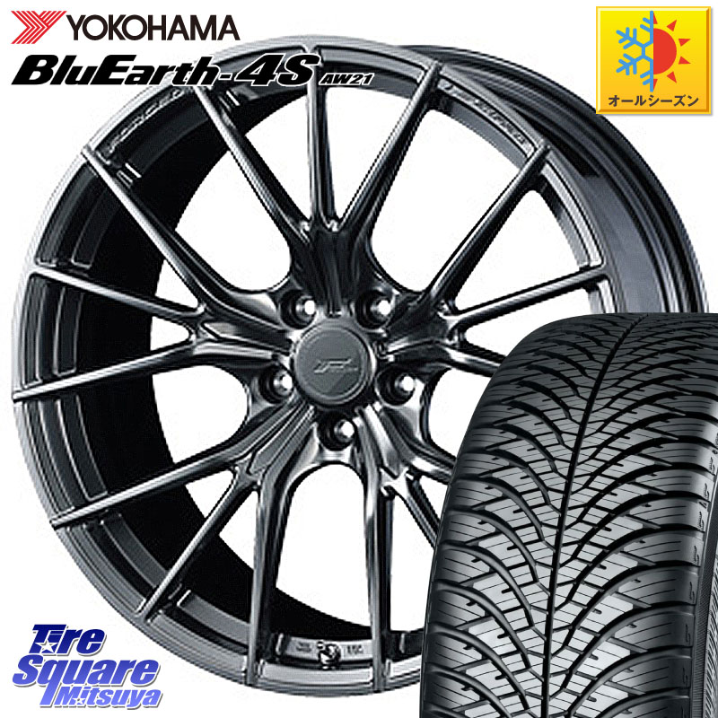 YOKOHAMA R4443 BluEarth-4S AW21 オールシーズンタイヤ ヨコハマ 215/55R18WEDS F ZERO FZ-1 FZ1 鍛造 FORGED ホイール18インチ エフゼロ 18X7.5J 48 5穴 114.3 CX-30 MX-30 ZE2リーフ MPV｜タイヤスクエアミツヤ