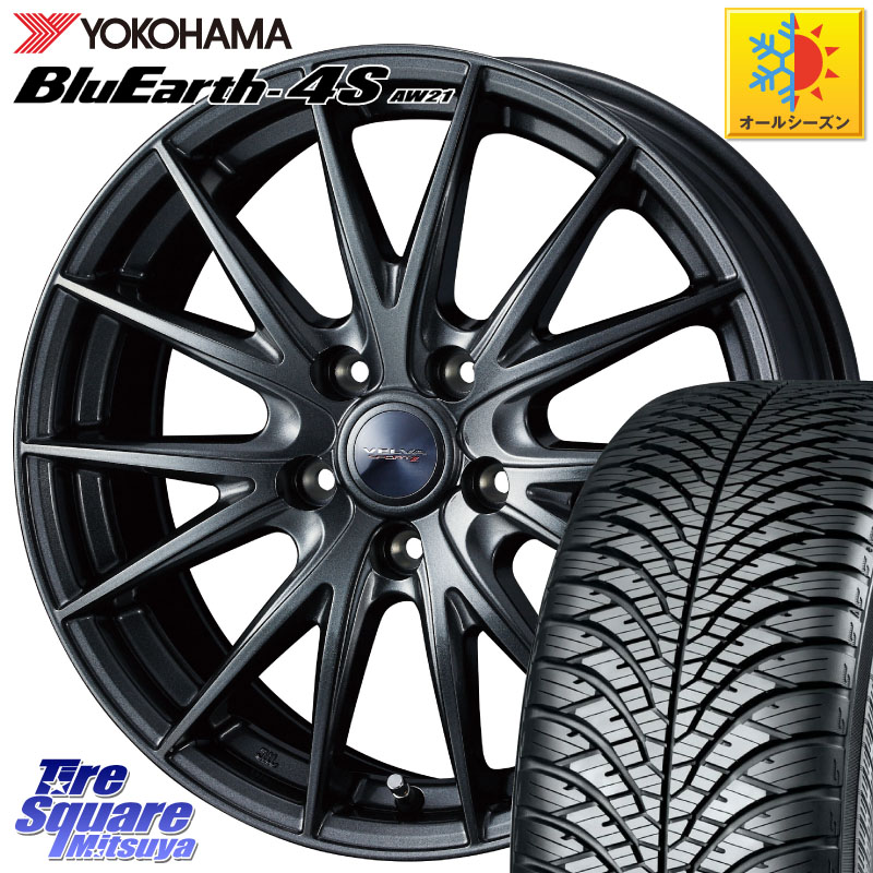 YOKOHAMA R7610 BluEarth-4S AW21 オールシーズンタイヤ ヨコハマ 225/45R18 WEDS ウェッズ ヴェルヴァ スポルト2 ホイール 18インチ 18 X 7.0J +55 5穴 100