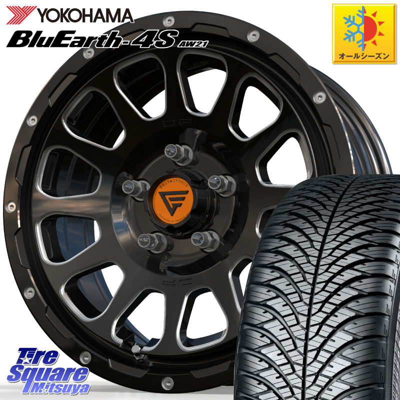 YOKOHAMA R3321 BluEarth-4S AW21 オールシーズンタイヤ ヨコハマ 205/60R16 DELTA FORCE デルタフォース オーバル 16インチ 16 X 7.0J +35 5穴 114.3