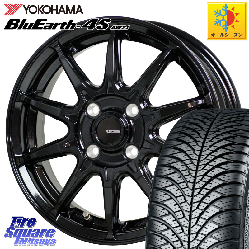 YOKOHAMA R3328 BluEarth-4S AW21 オールシーズンタイヤ ヨコハマ 215/65R16HotStuff G-SPEED G-05 G05 16インチ ジースピード ホイール 16X6.0J 45 4穴 100 ロッキー ガソリン車 4穴 ライズ ガソリン車 4穴｜タイヤスクエアミツヤ