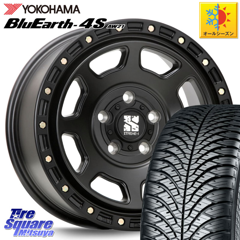 YOKOHAMA R4447 BluEarth-4S AW21 オールシーズンタイヤ ヨコハマ 235/50R18 MLJ XJ07 XTREME-J BK ホイール 18インチ 18 X 8.0J +40 5穴 114.3 30系アルファード 30系ヴェルファイア 20系アルファード
