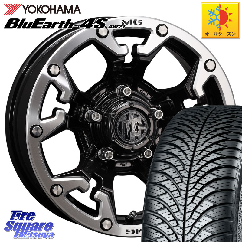 YOKOHAMA R7616 BluEarth-4S AW21 オールシーズンタイヤ ヨコハマ 215/70R16CRIMSON クリムソン GOLEM インセット-5 ゴーレム 16インチ 16X6.0J 0 5穴 139.7 ジムニー専用(要オーバーフェンダー等) ジムニ−シエラ/ノマド(カスタム) AZオフロード カスタムサイズ|タイヤスクエアミツヤ