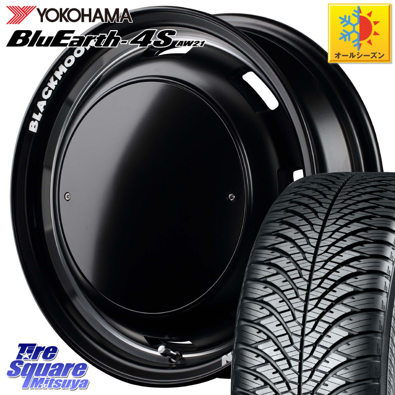 YOKOHAMA R8507 BluEarth-4S AW21 オールシーズンタイヤ ヨコハマ 165/65R14MANARAY MID Garcia CISCO BLACKMOON EDITION 14インチ 14X4.5J 45 4穴 100 デリカミニ4WD キャスト[アクティバ] ハスラー ピクシスジョイ[Cグレード] ハイゼットアゲトラCustom車用※軽自動｜タイヤスクエアミツヤ