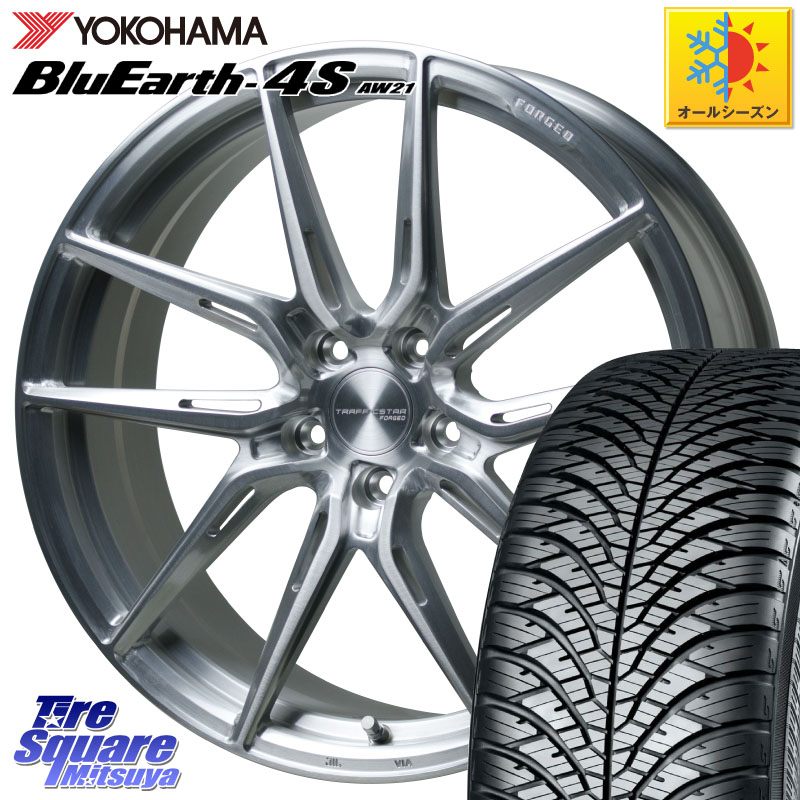YOKOHAMA R4439 BluEarth-4S AW21 オールシーズンタイヤ ヨコハマ 225/55R19 HotStuff TSF-02 BRS トラフィックスターフォージド 19インチ 19 X 8.0J +42 5穴 114.3 80系ハリアー CX-8 BT5レガシィアウトバック 166,835円