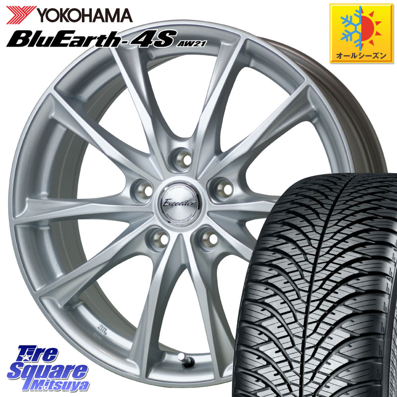 YOKOHAMA R4451 BluEarth-4S AW21 オールシーズンタイヤ ヨコハマ 215/55R17 HotStuff エクシーダー E06 平座仕様 レクサス トヨタ専用 ホイール 17インチ 17 X 6.5J +40 5穴 114.3