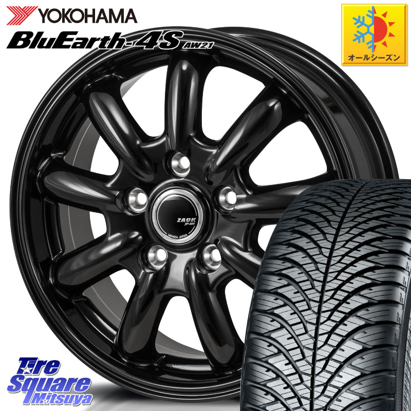 YOKOHAMA R3327 BluEarth-4S AW21 オールシーズンタイヤ ヨコハマ 195/55R16Japan三陽 ZACK JP-209 JP209 ザック ホイール 16X6.5J 38 5穴 114.3｜タイヤスクエアミツヤ